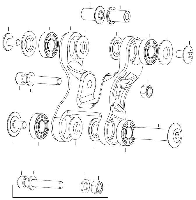 Ремкомплект Cannondale KP051 шарниров подвески Scalpel 2008-2010 26